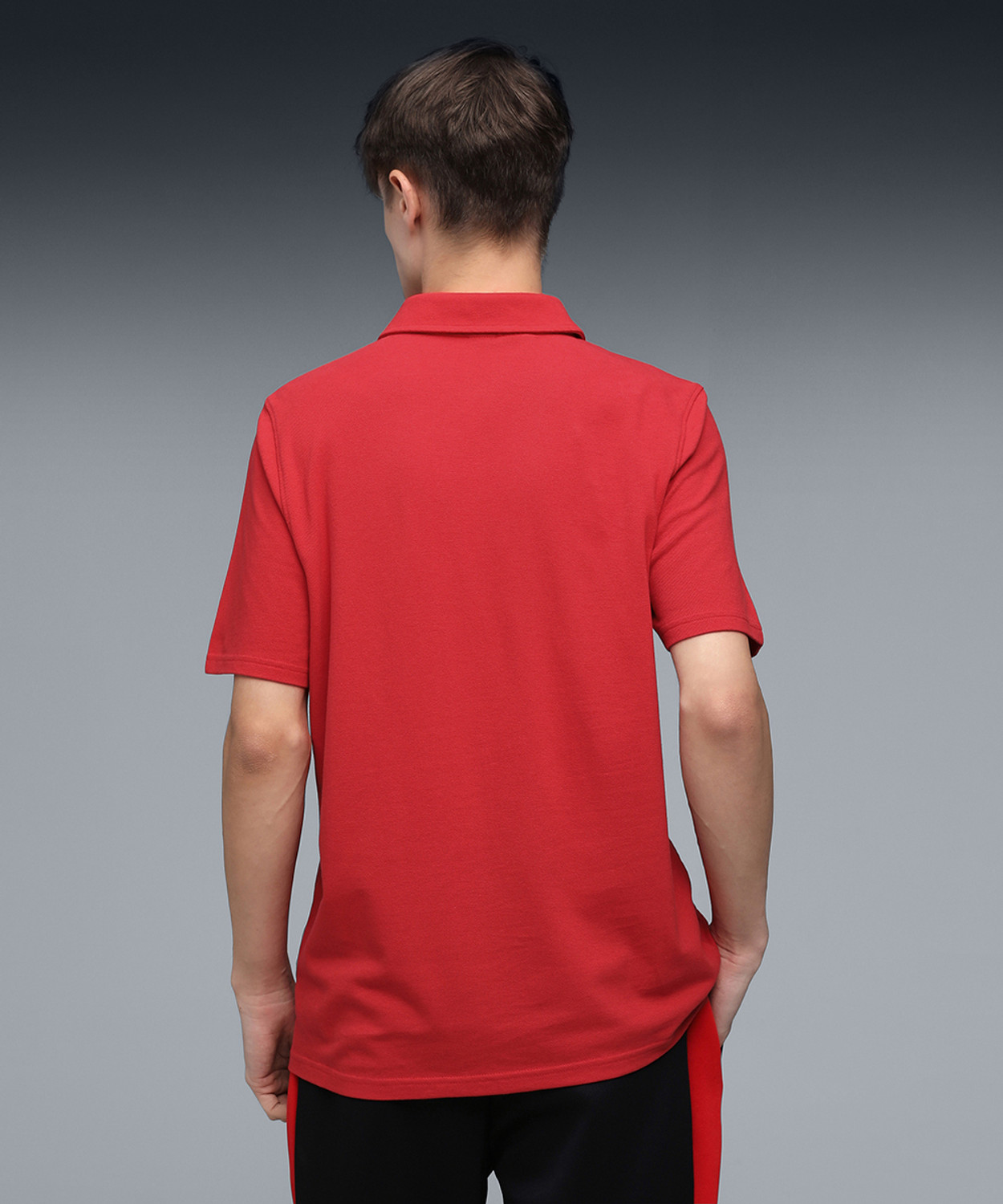 Image of PUMA Printed Men Polo Neck Red T-Shirt