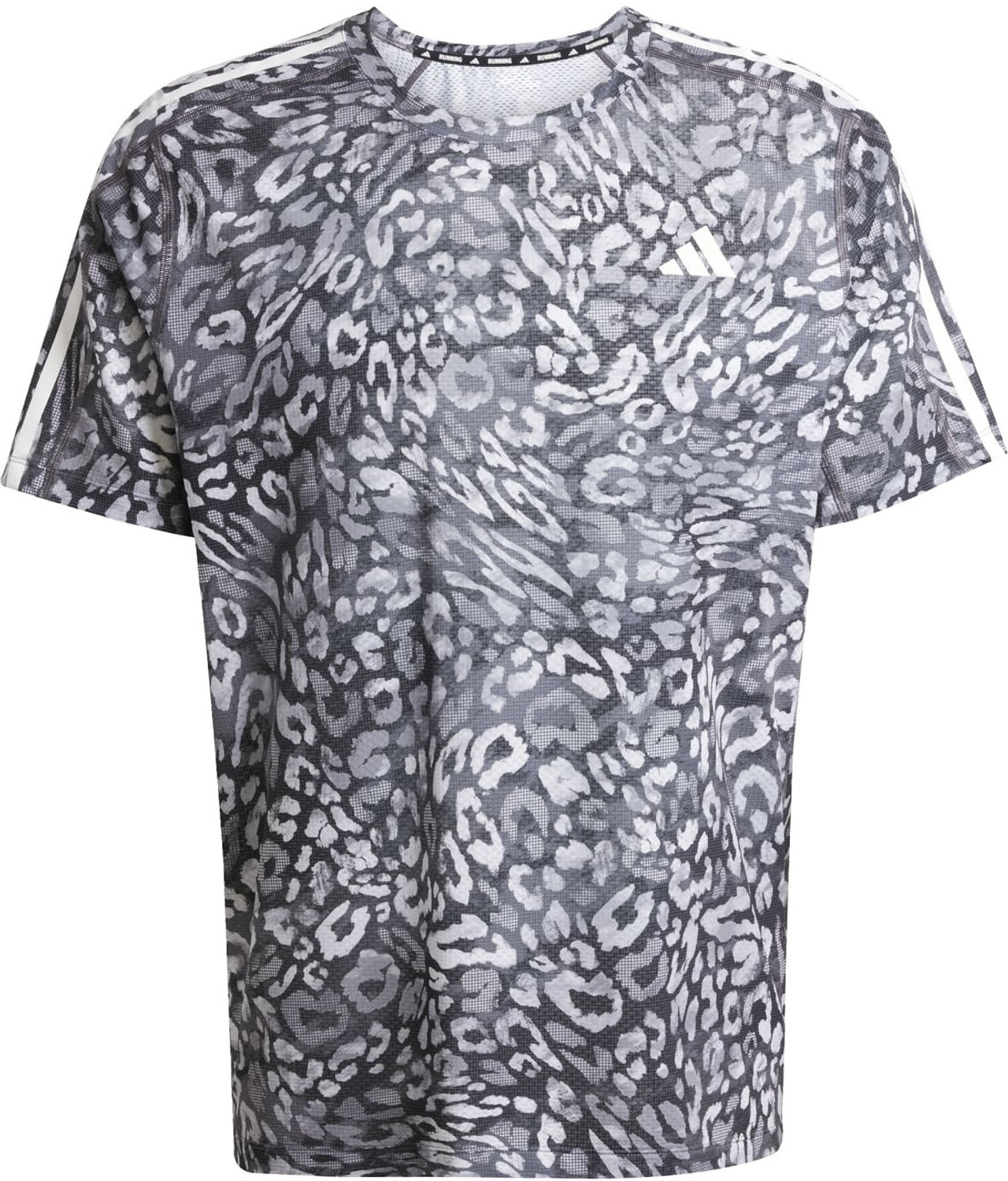 Image of ADIDAS Printed Men Crew Neck Grey T-Shirt