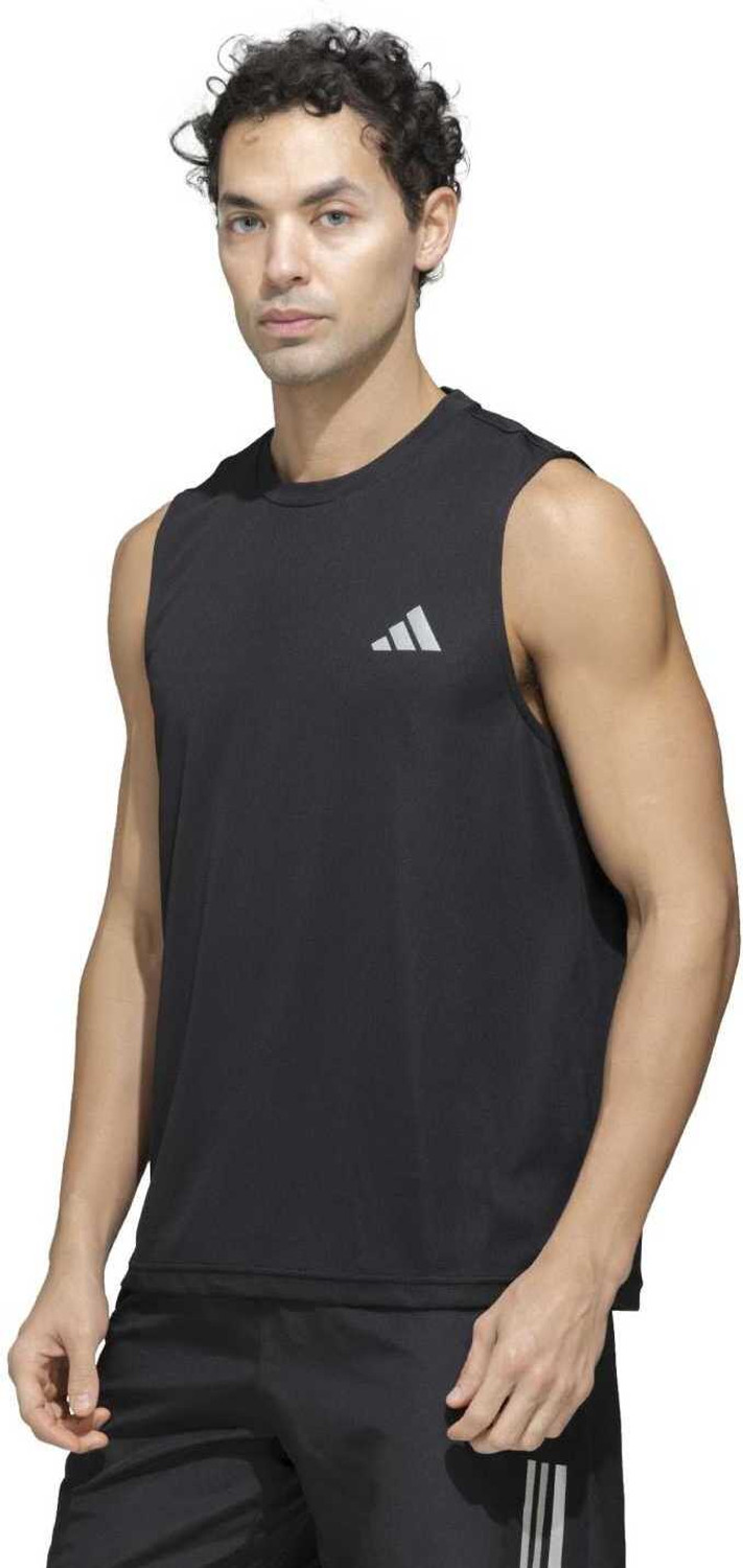 Image of ADIDAS Printed Men Round Neck Black T-Shirt