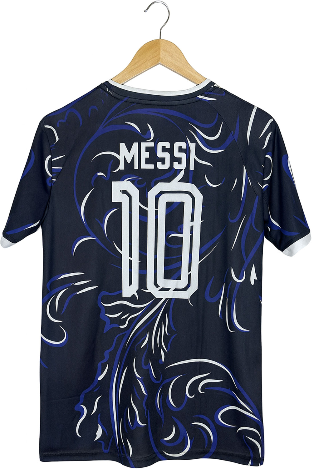 Image of Ryze Printed Men Round Neck Blue T-Shirt