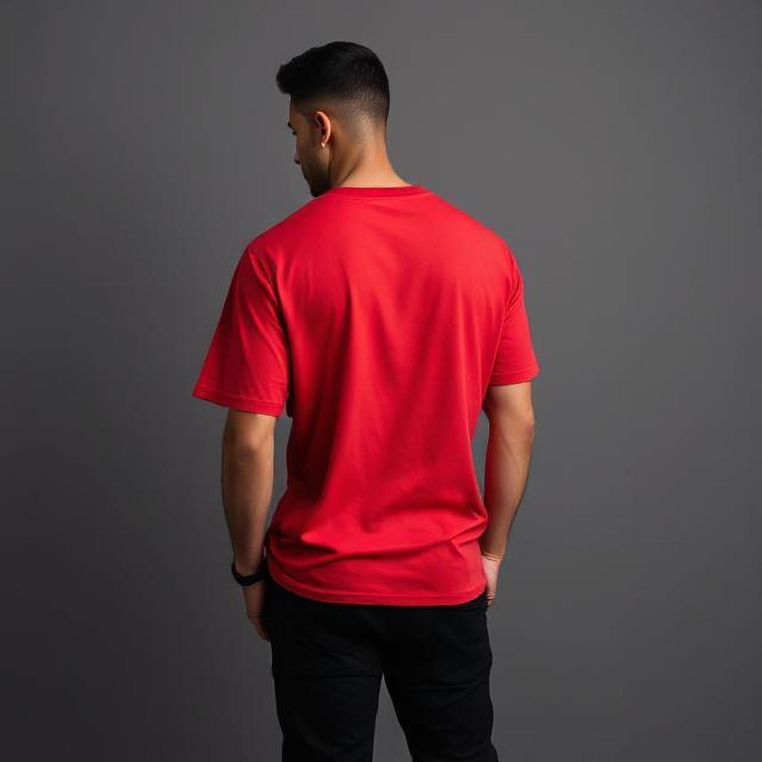 Image of UrGear Printed Men Round Neck Red T-Shirt