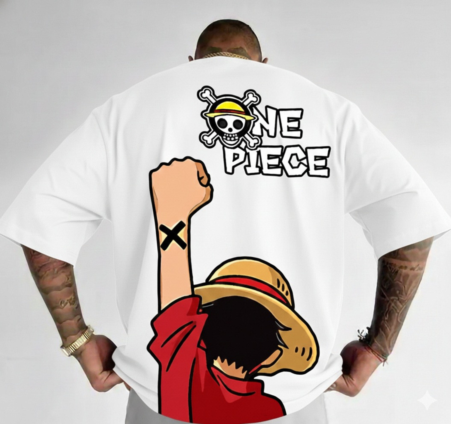 Image of GREENFASO Graphic Print Men Round Neck White T-Shirt
