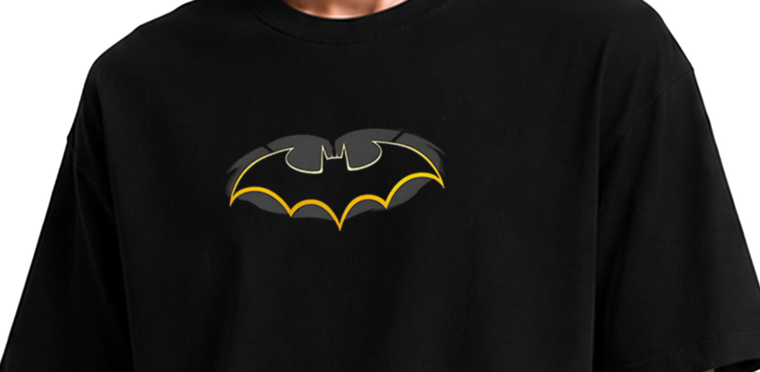 Image of SillyStyle Graphic Print Men Round Neck Black T-Shirt
