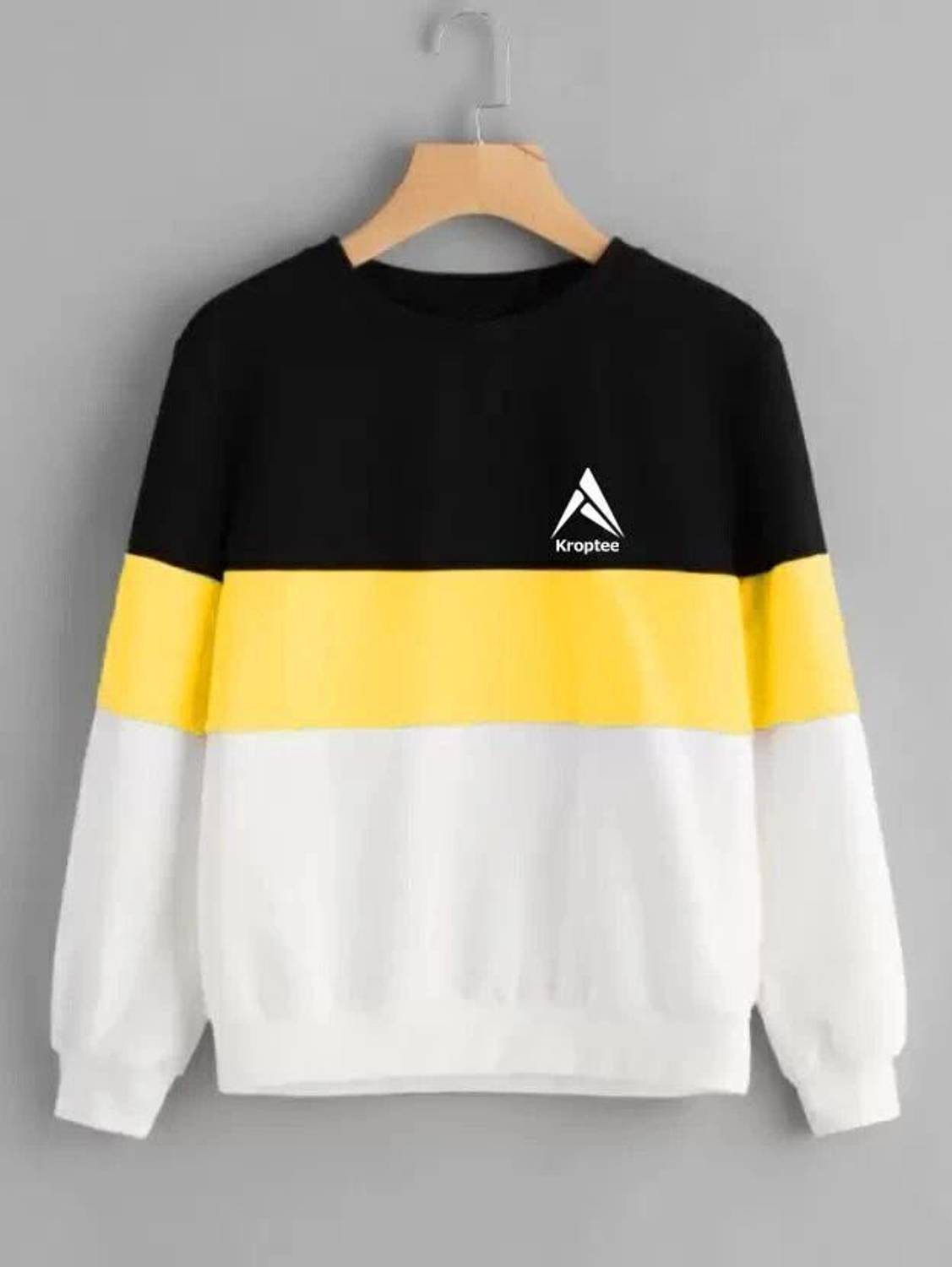 Kroptee Men Colorblock Round Neck Pure Cotton Multicolor T-Shirt