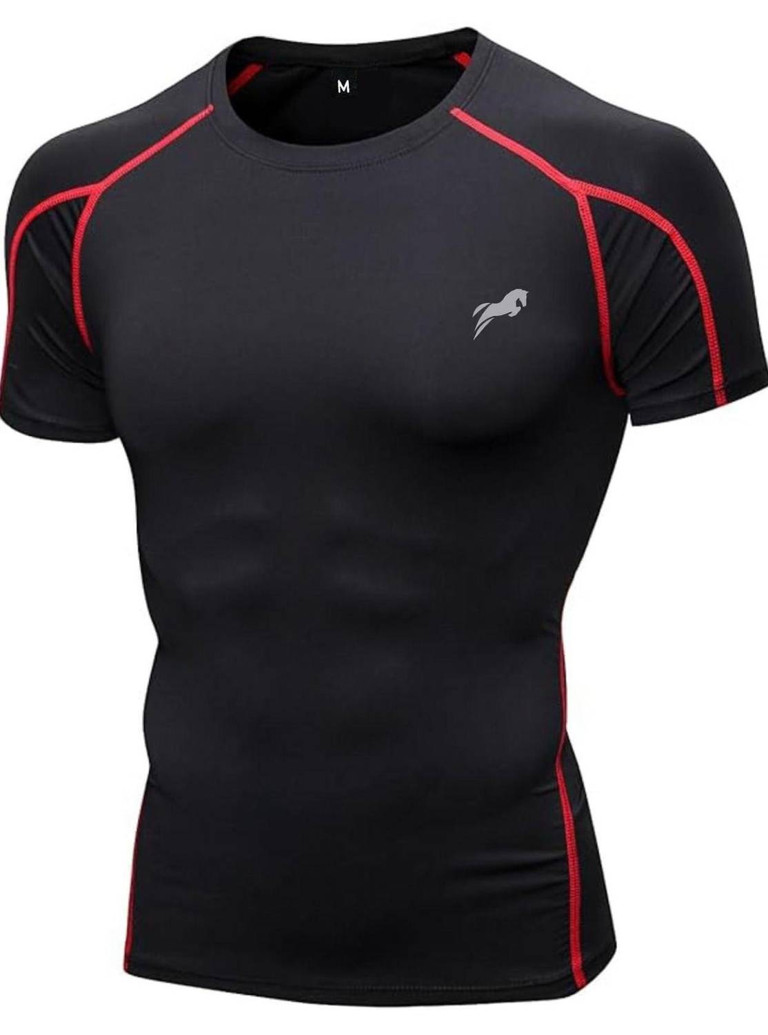 Just Rider Solid Sporty Men Round Neck Black T-Shirt