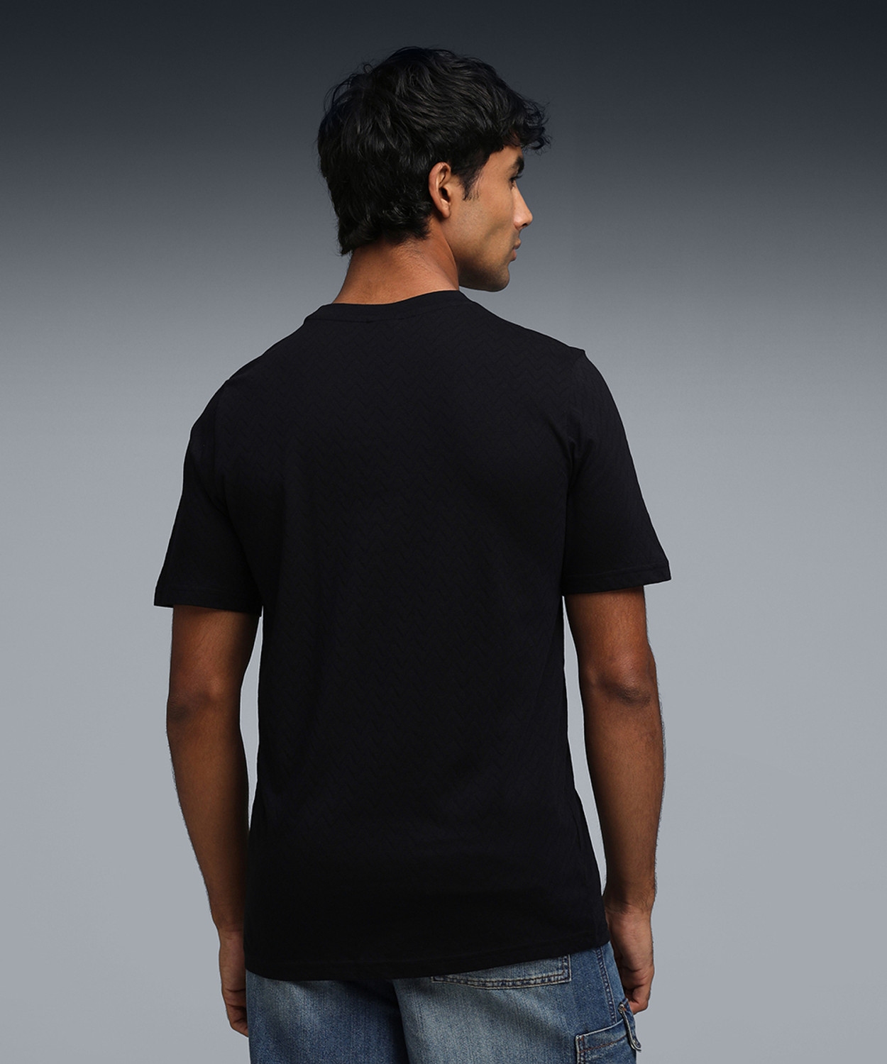 Image of PUMA Solid Men Crew Neck Black T-Shirt