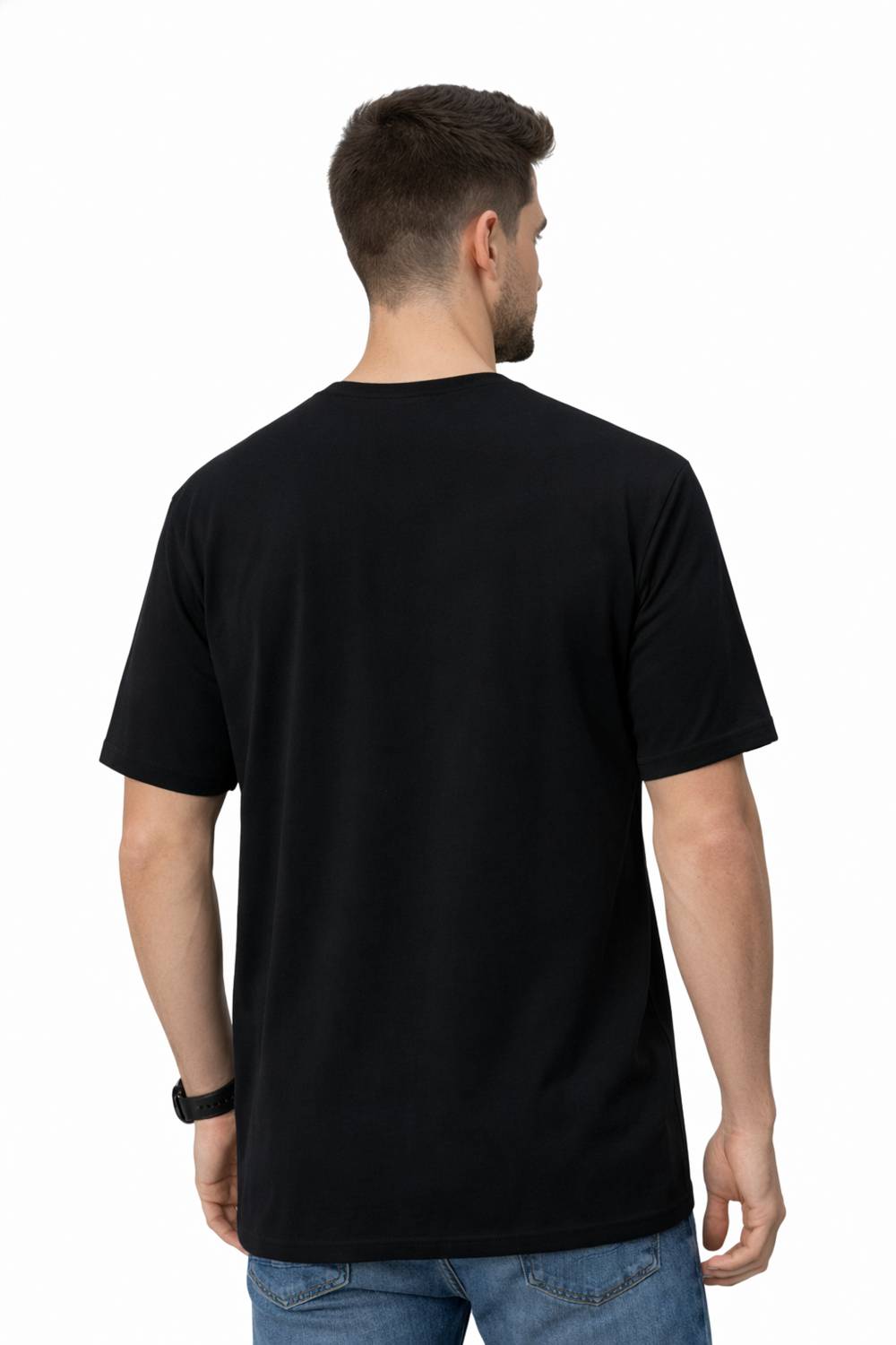 SQF Graphic Print Men Black T-Shirt - Image 2