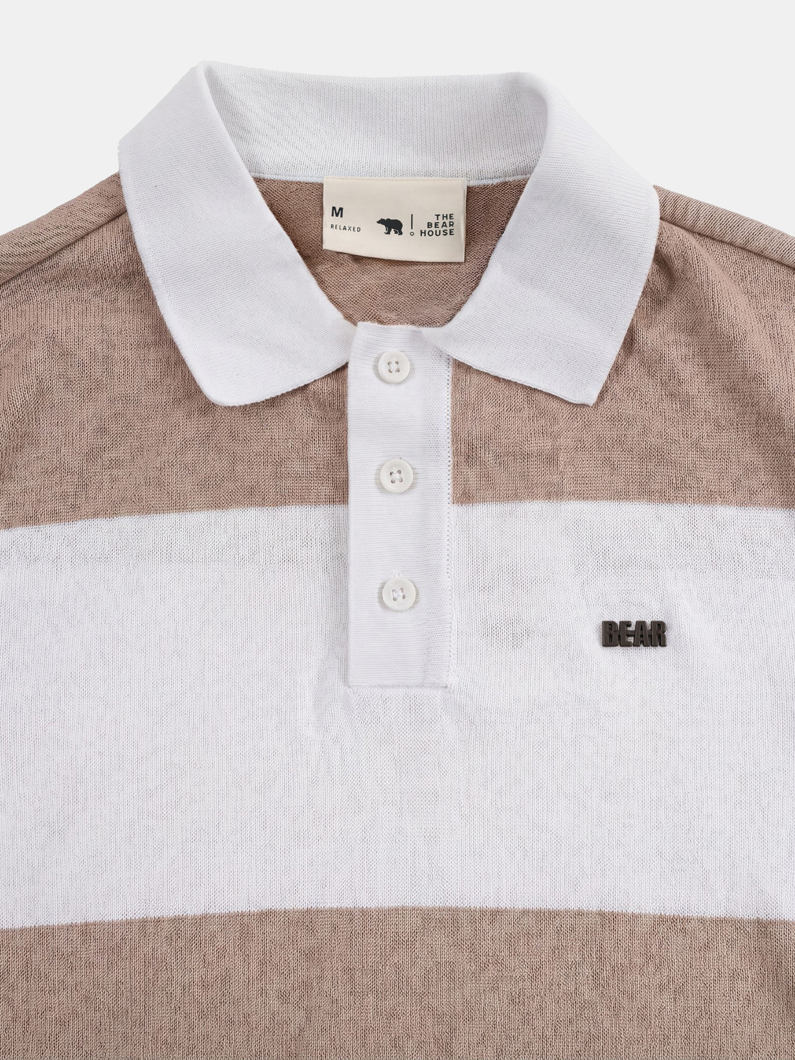 Image of THE BEAR HOUSE Colorblock Men Polo Neck Multicolor T-Shirt