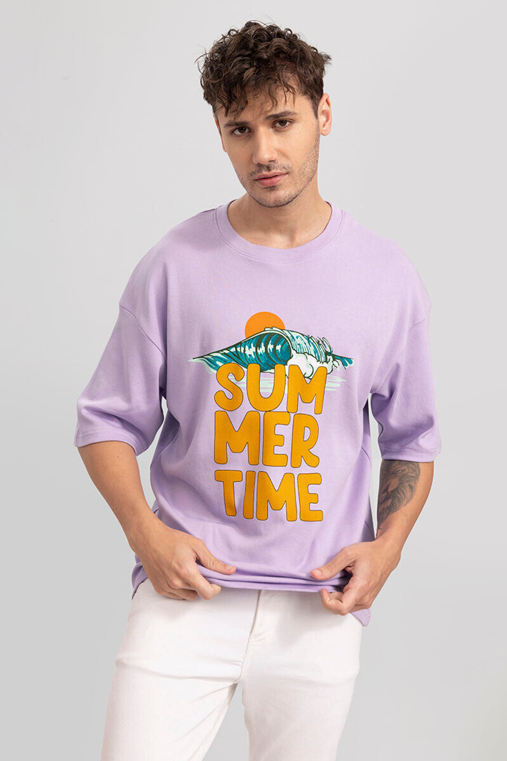 Image of HELL BOUND Typography Men Round Neck Multicolor T-Shirt
