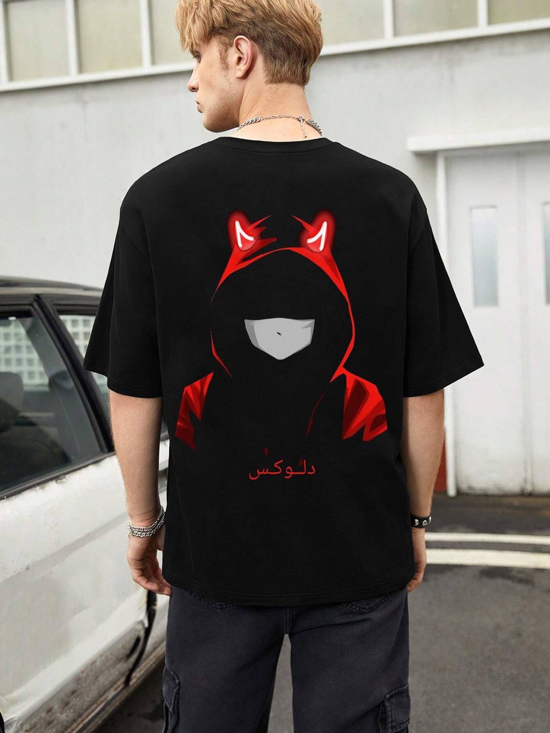 BubbleTwyst Printed Men Round Neck Black T-Shirt