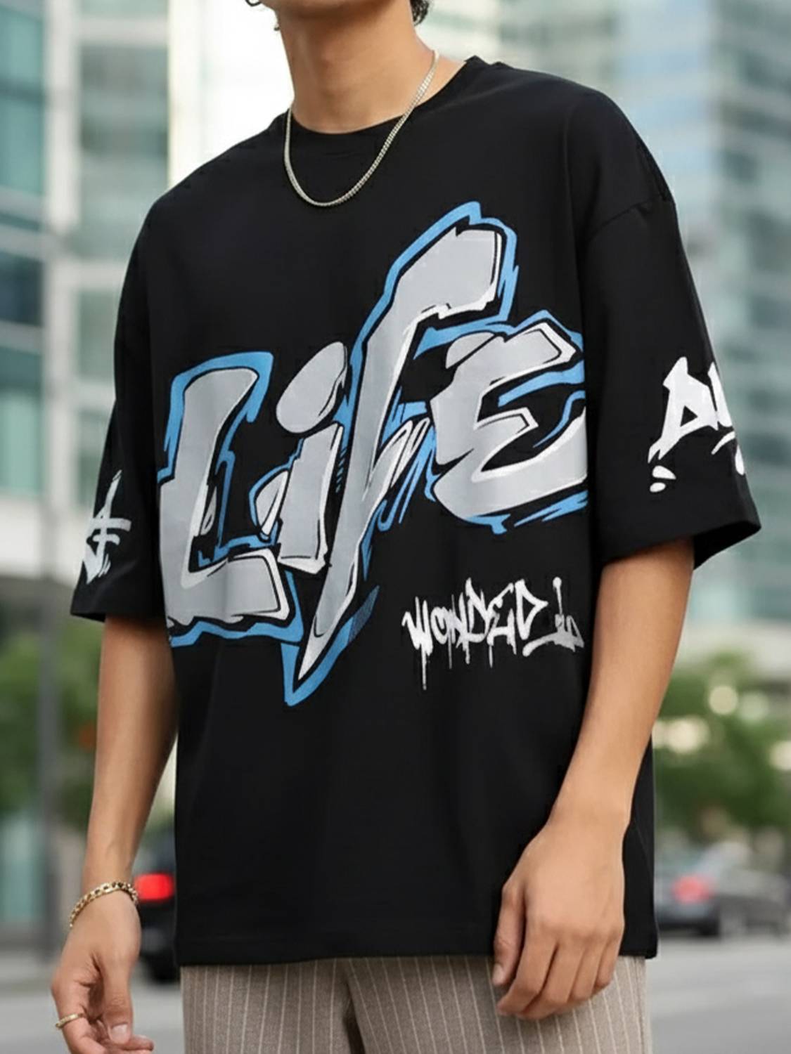 jump one 半袖 Tシャツ (トリビュート10) l-ojc23-rn-3-4th-black-gry-