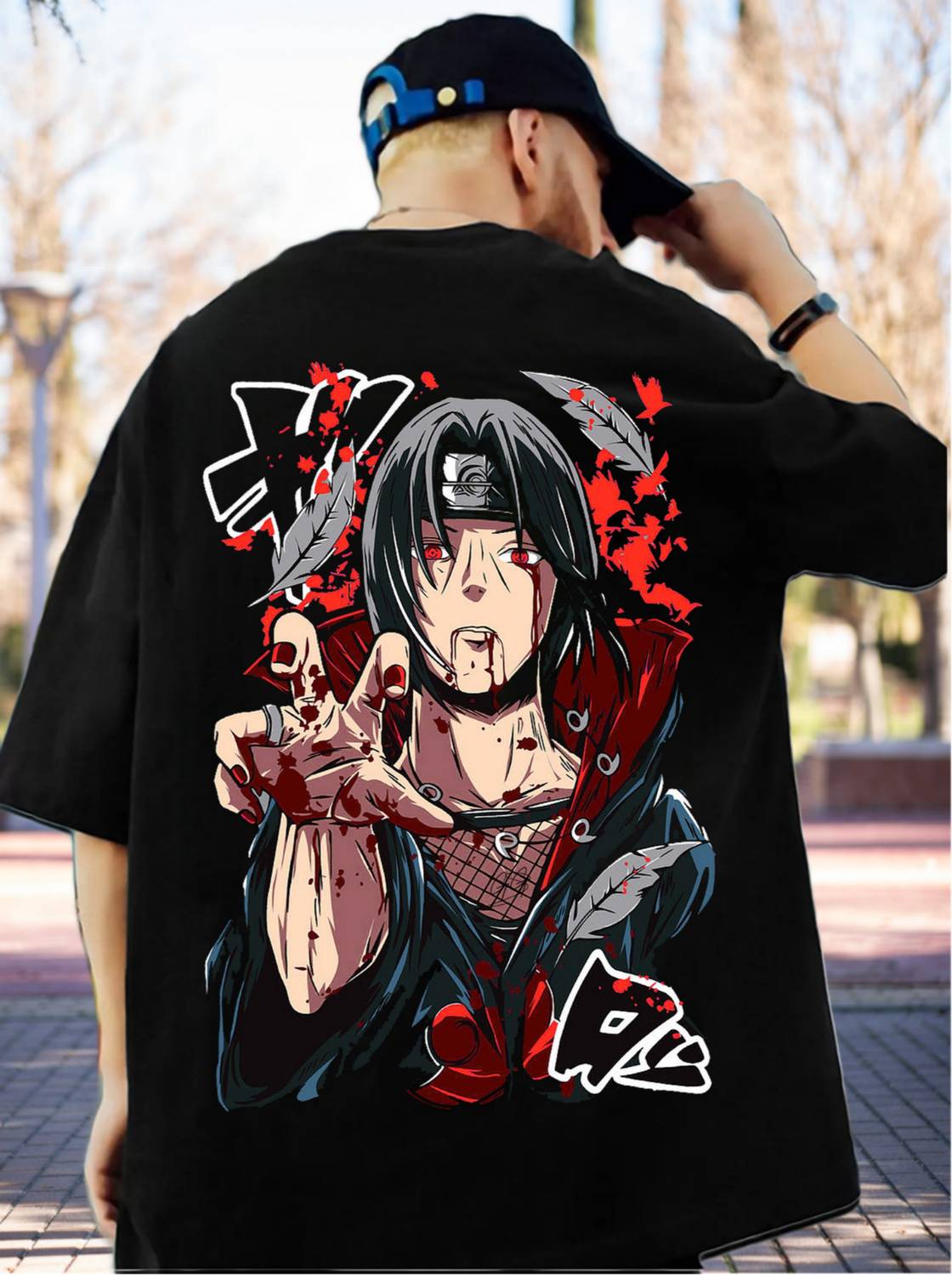 ZENTIK Men Black Round Neck Printed T-Shirt - Image 1