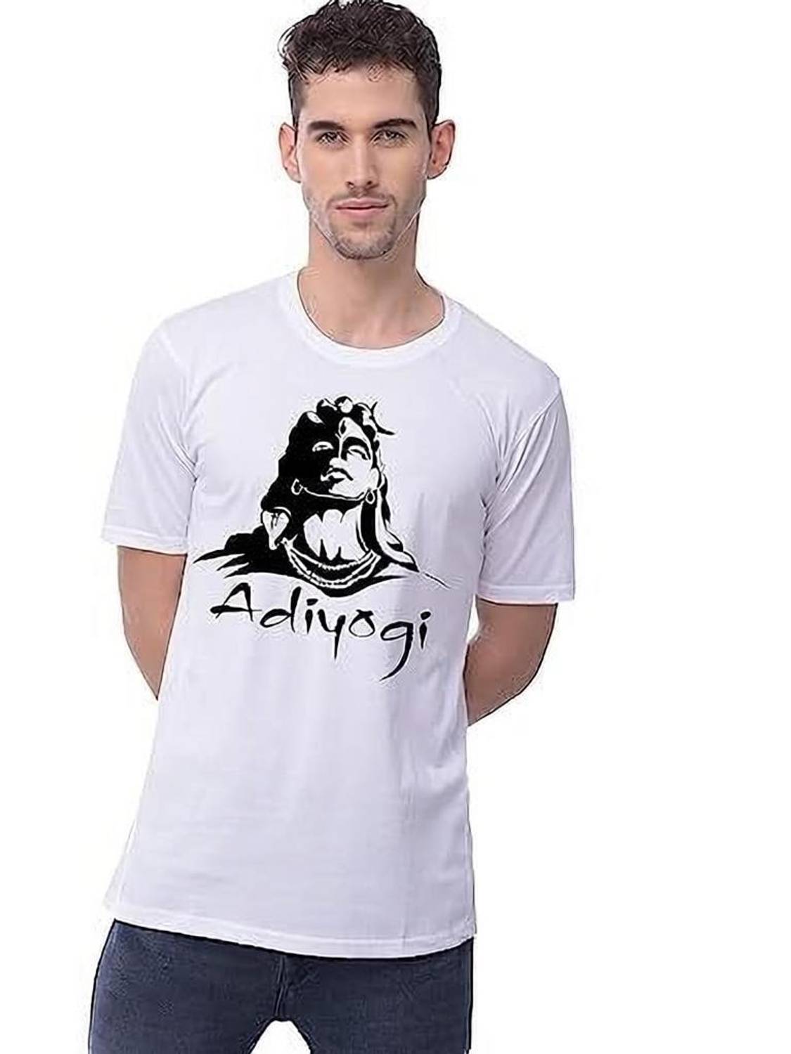 Andrey Printed, Typography Men Round Neck White T-Shirt