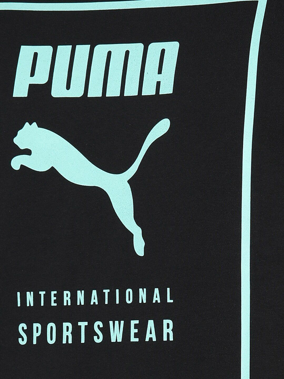 Image of PUMA Graphic Print Men Round Neck Black T-Shirt