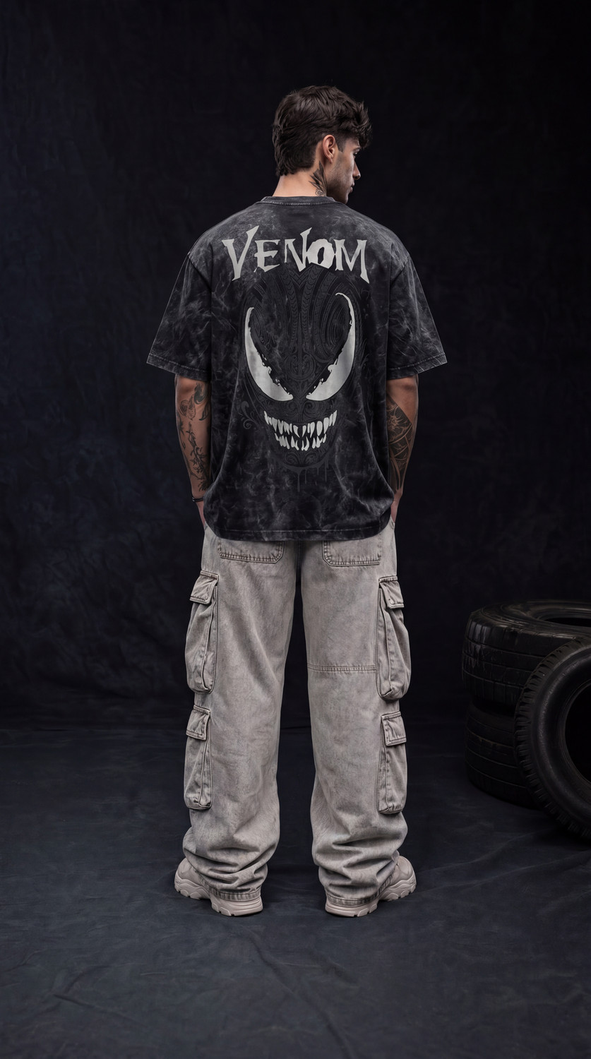 Image of Woops studio! Printed Men Crew Neck Grey T-Shirt