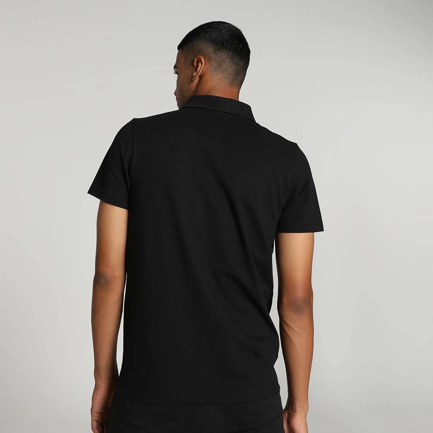 PUMA Men Black Polo Neck T-Shirt - Image 4