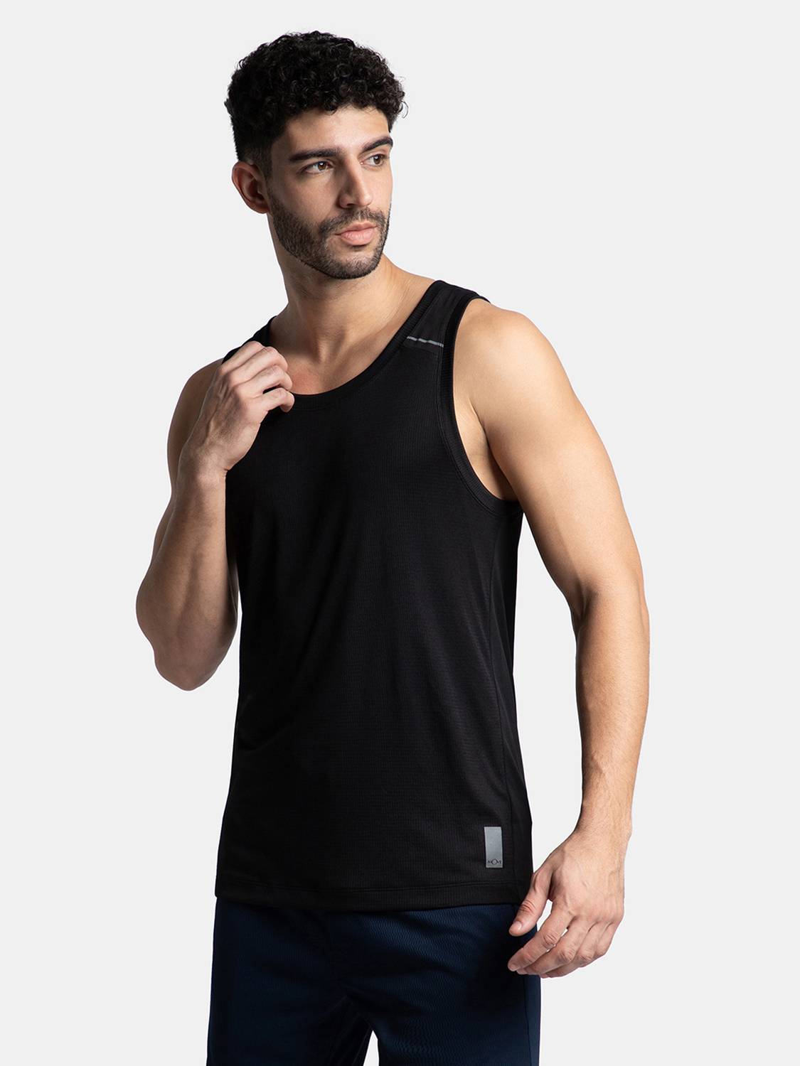 JOCKEY Men Black Round Neck T-Shirt - Image 3