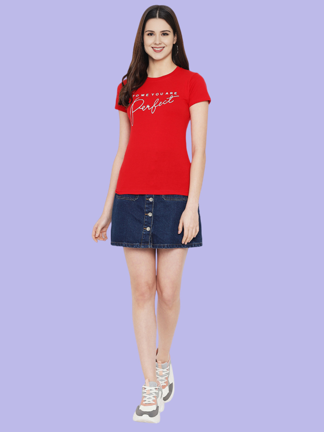 Image of METRONAUT Graphic Print Women Round Neck Multicolor T-Shirt