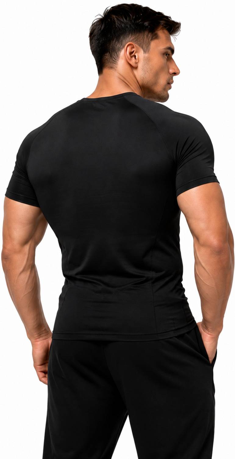 Zylos Graphic Print Black Men's T-Shirt - Image 2