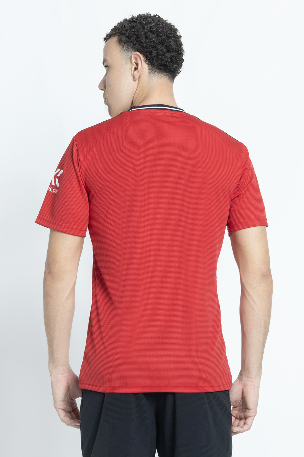 Image of ADIDAS Printed Men Round Neck Red T-Shirt