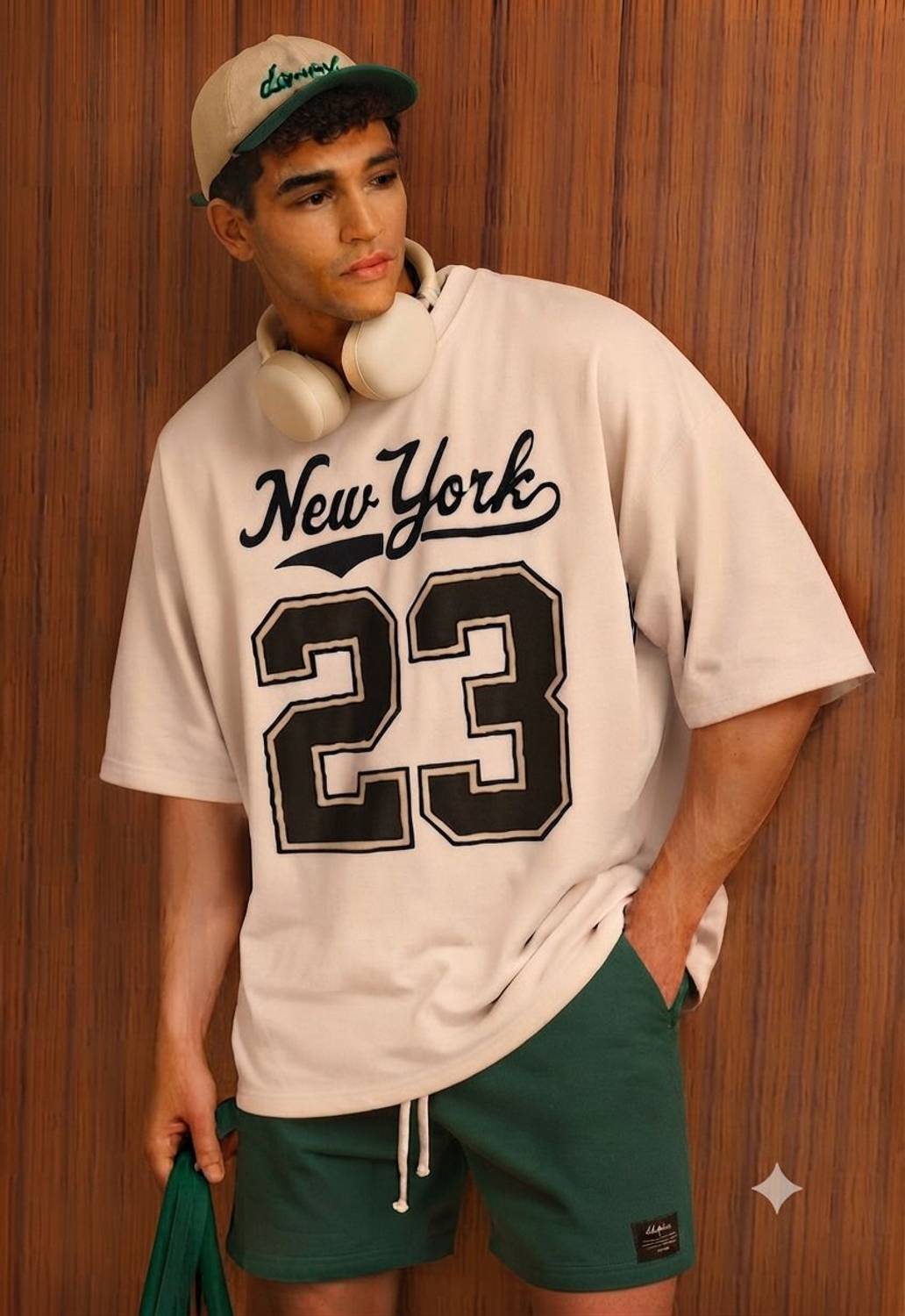 KKT Men Beige Round Neck T-Shirt - Image 1