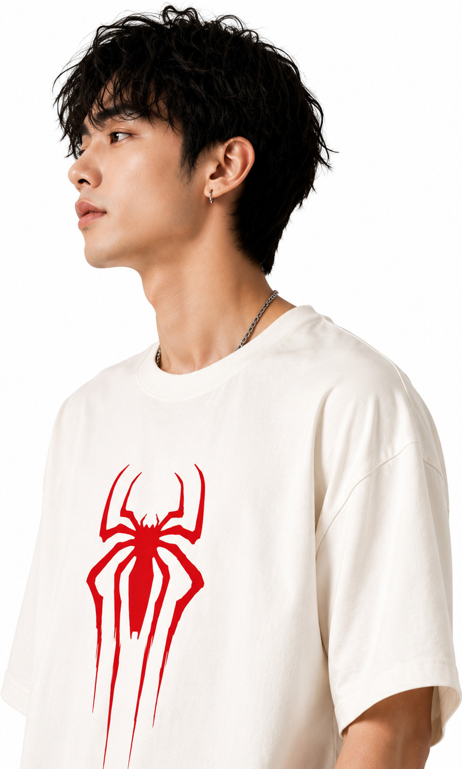 Image of choicehub Graphic Print Men Round Neck White T-Shirt