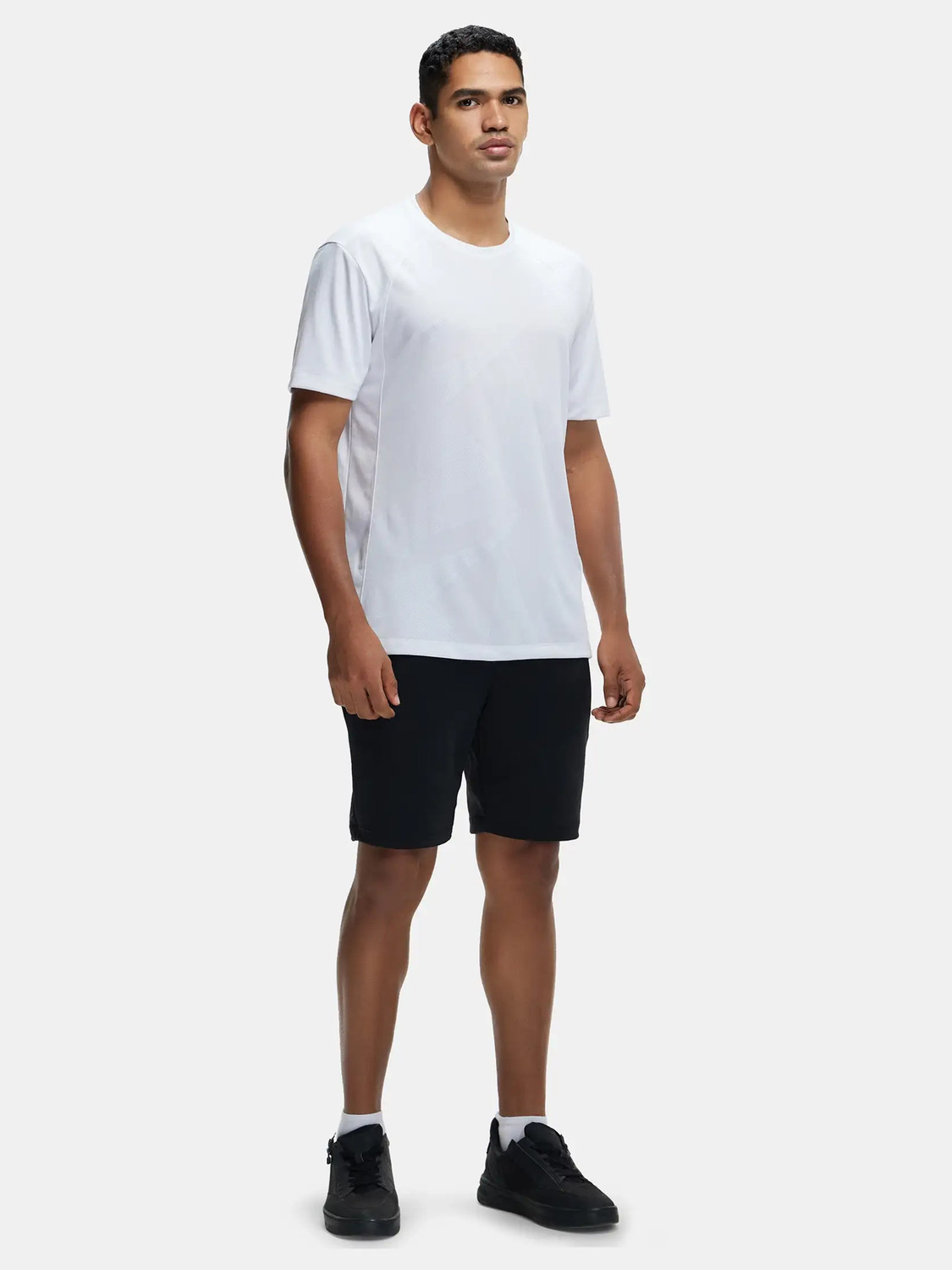Image of JOCKEY Solid Men Round Neck White T-Shirt