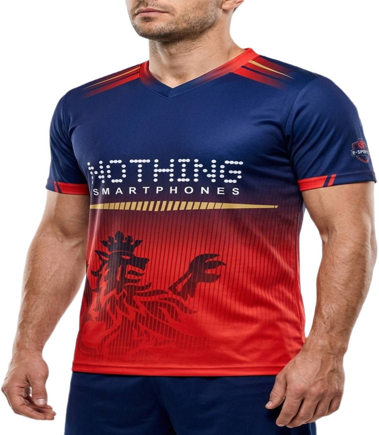 Smv Men Printed V Neck Polyester Multicolor T-Shirt
