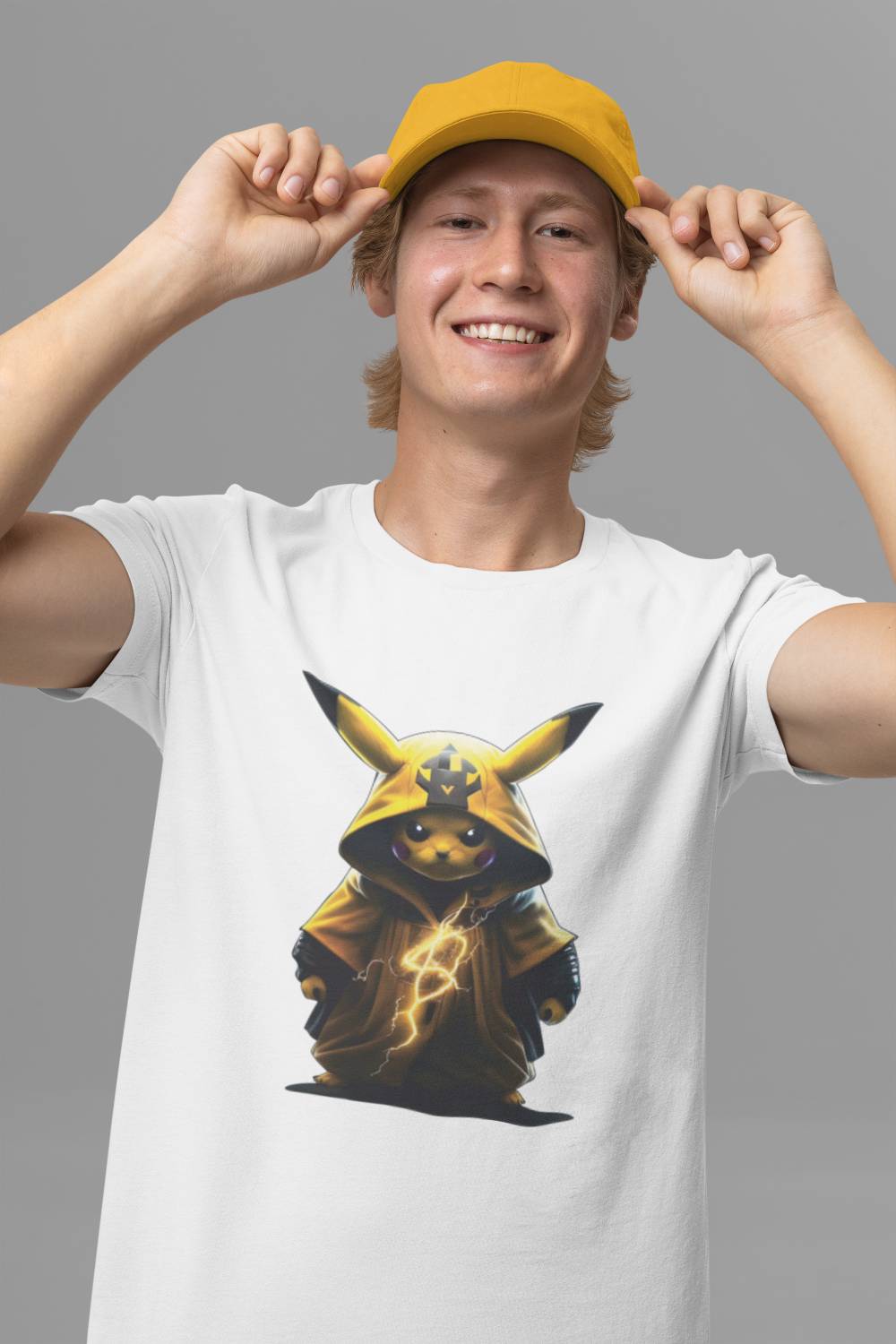 Black Collection Printed Men Round Neck White T-Shirt