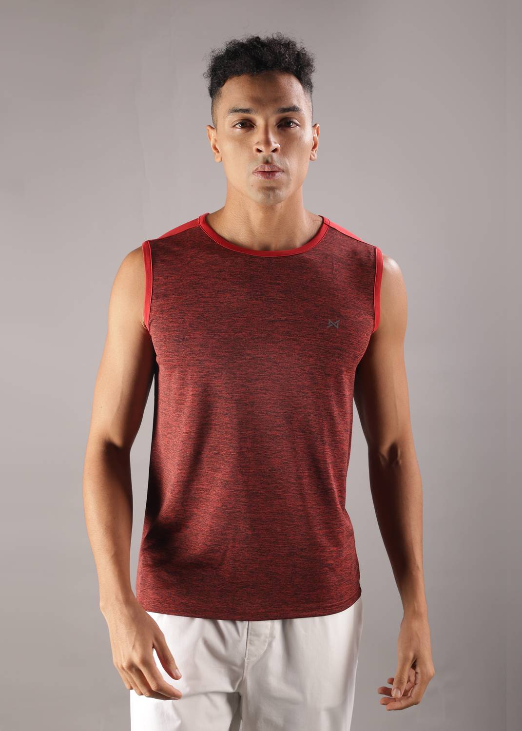 Force NXT Men Solid Round Neck Polyester Red T-Shirt