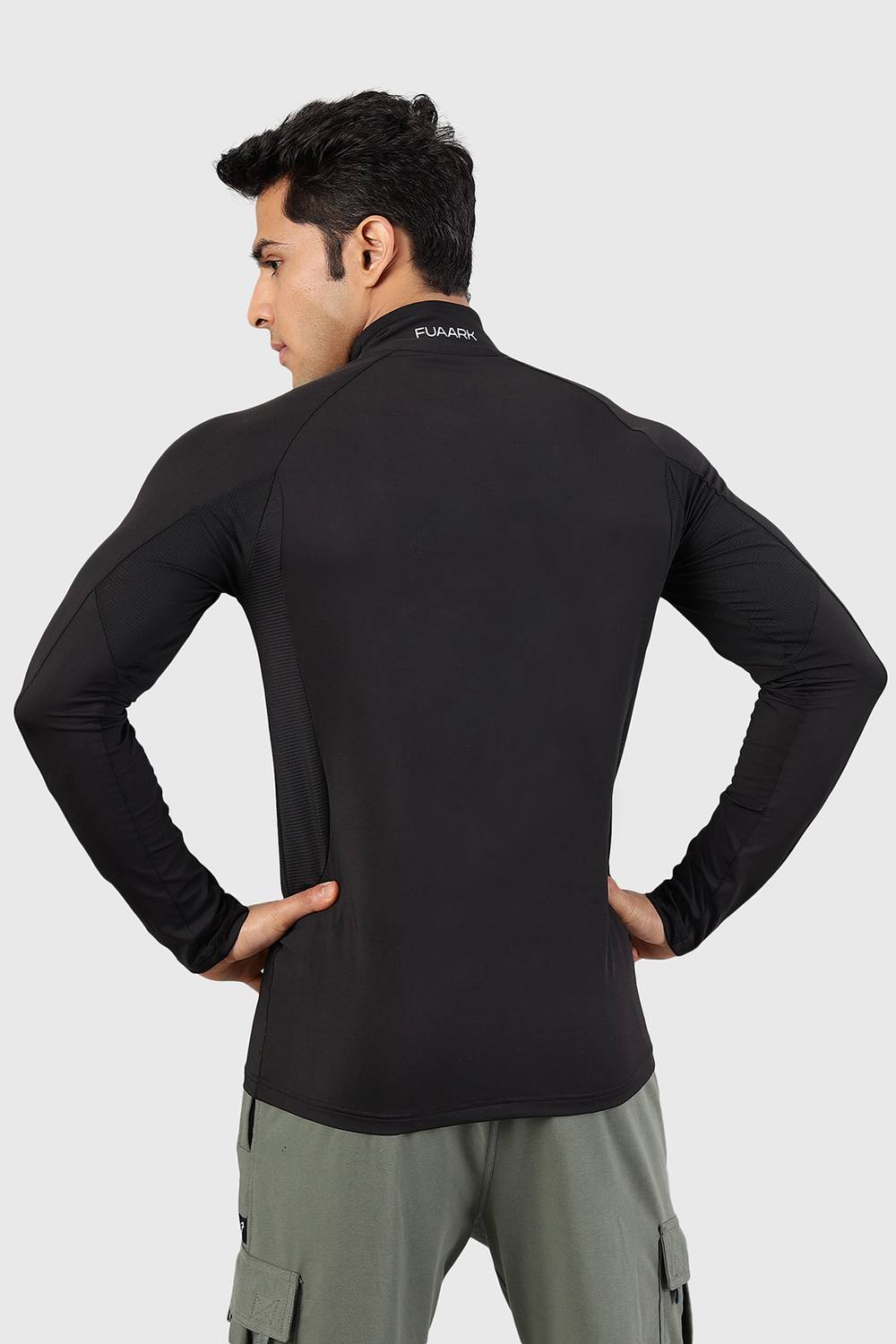 FuaarK Men High Neck Black T-Shirt - Image 2