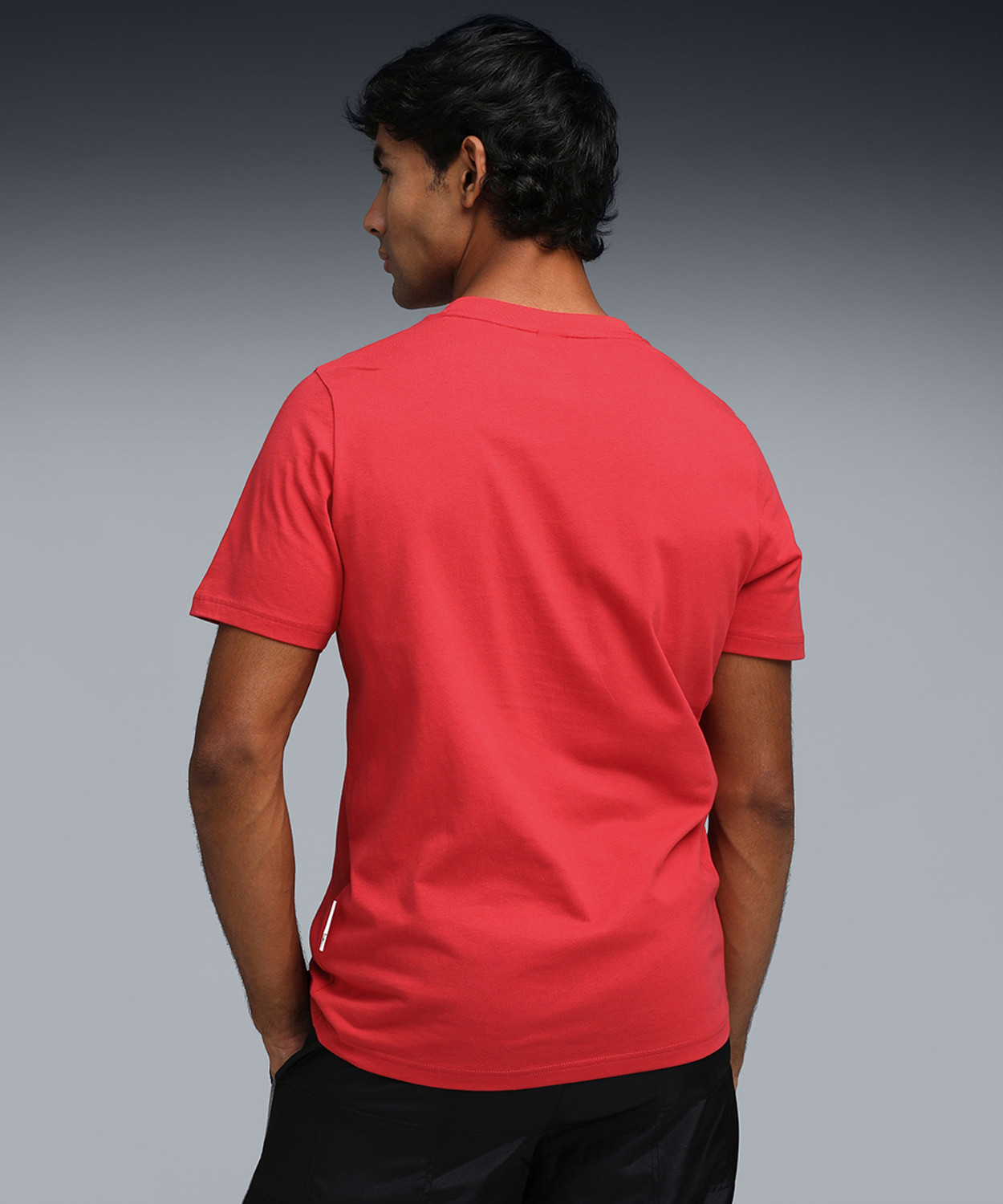 Image of PUMA Printed Men Round Neck Red T-Shirt
