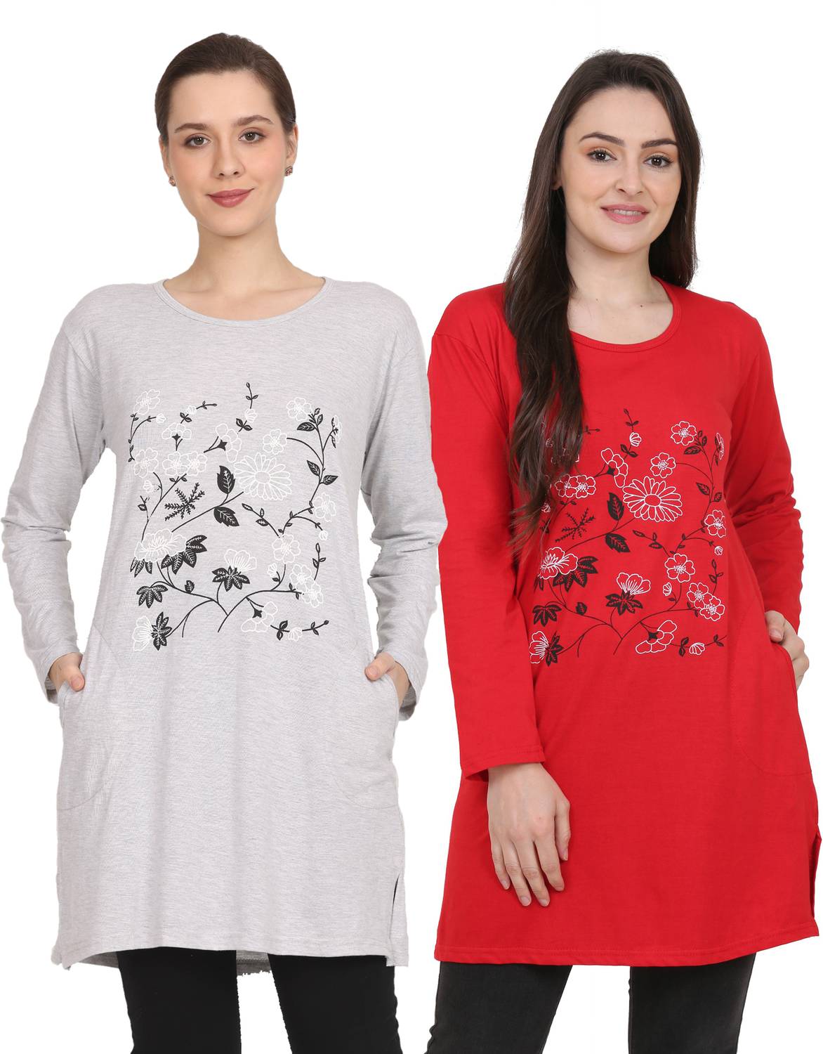 Ddaspration Floral Print Women Round Neck Multicolor T-Shirt