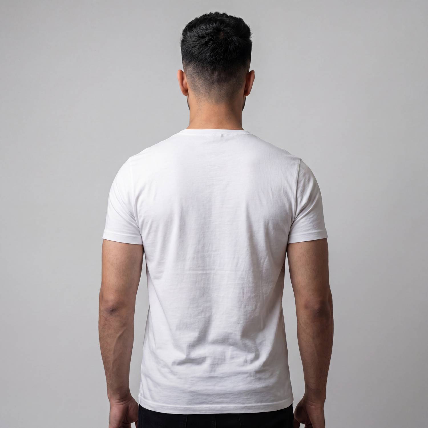 CREDENCECLOTH Men White Round Neck T-Shirt - Image 2