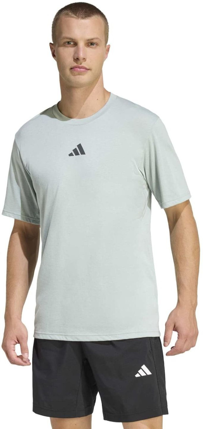 Image of ADIDAS Solid Men Polo Neck Green T-Shirt
