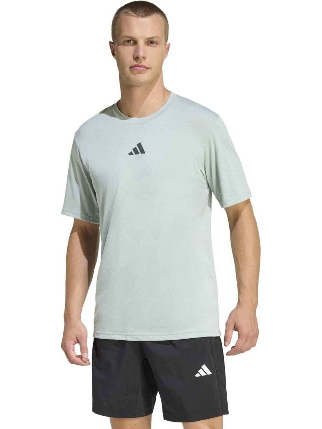 Image of ADIDAS Solid Men Polo Neck Green T-Shirt