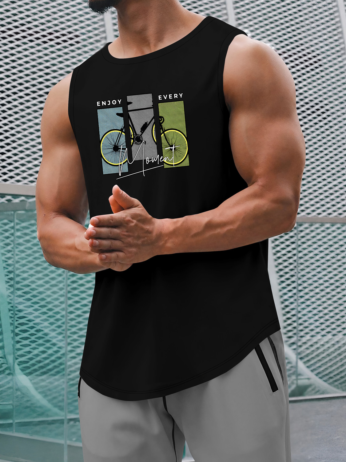 Image of KAJARU Printed Men Round Neck Black T-Shirt