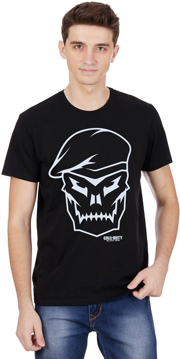 Call Of Duty By Free Authority Graphic Print Men Round Neck Black T-Shirt