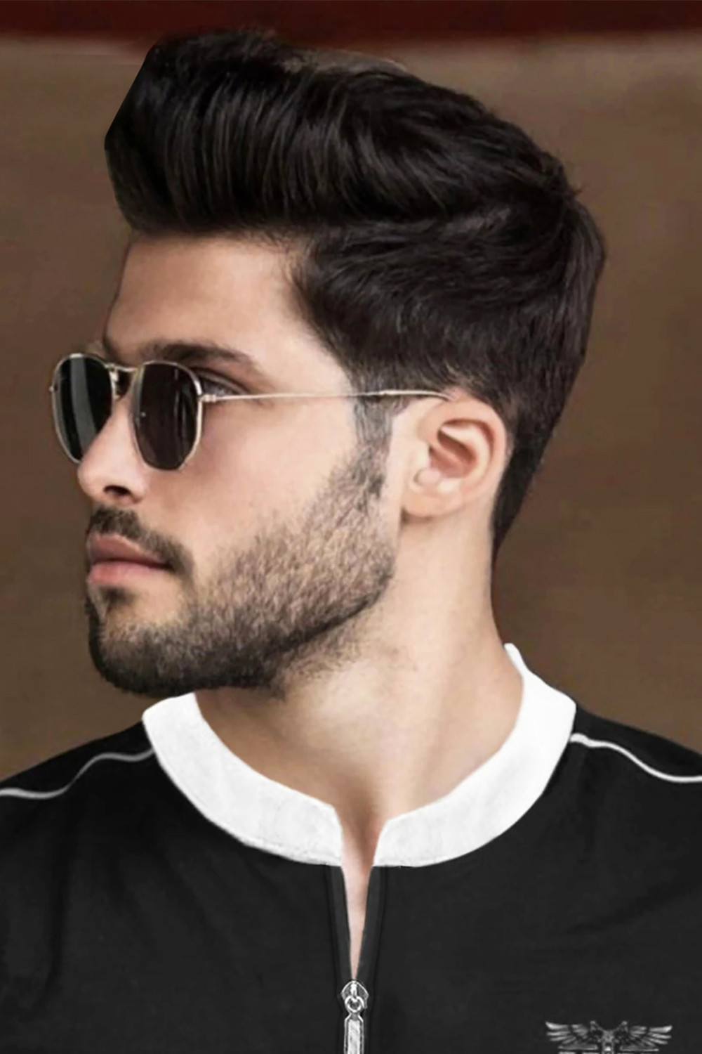 Image of TRIPR Solid Men Henley Neck Black, White T-Shirt
