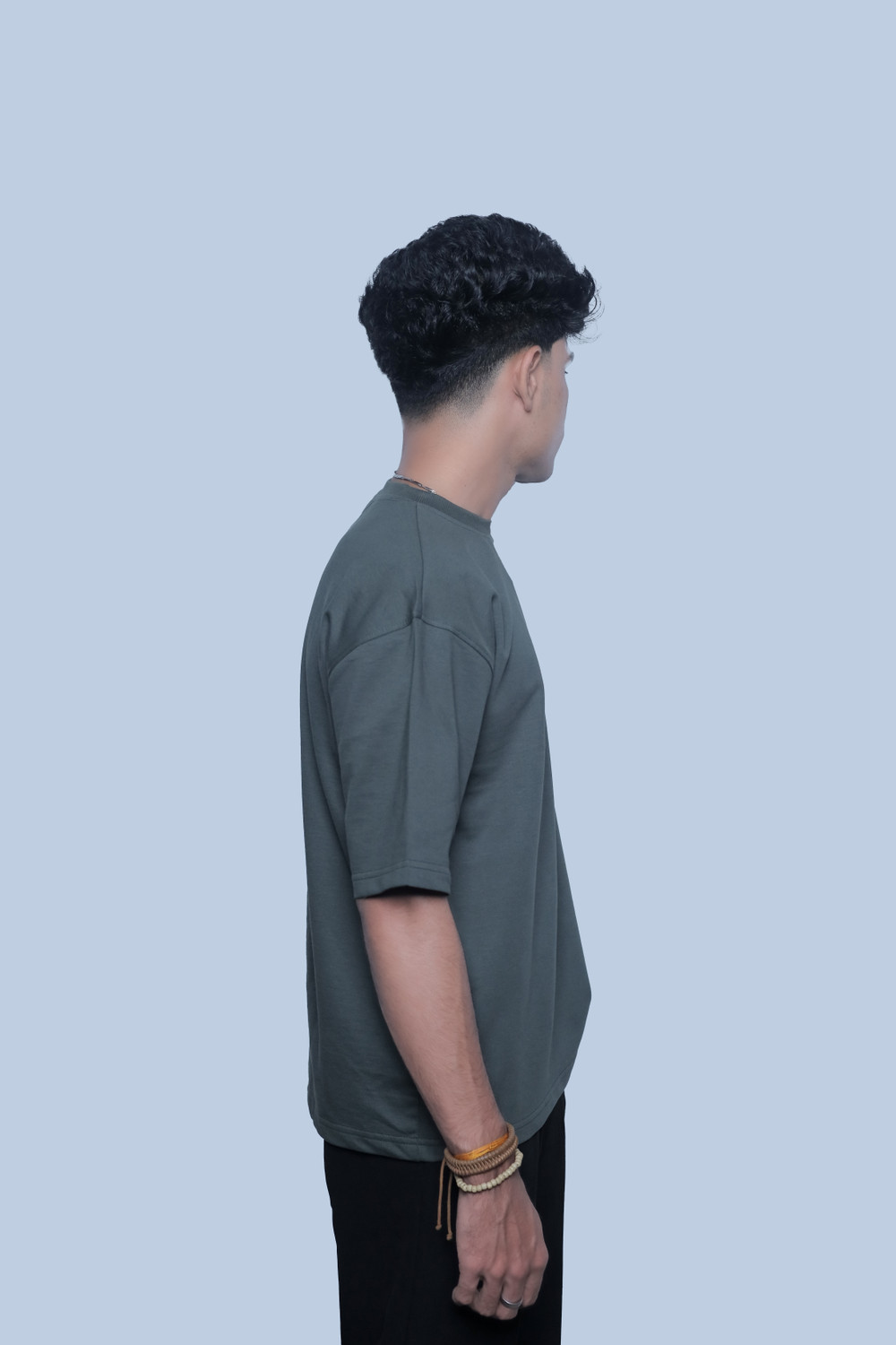 Image of Carribbean Printed Men Round Neck Green T-Shirt