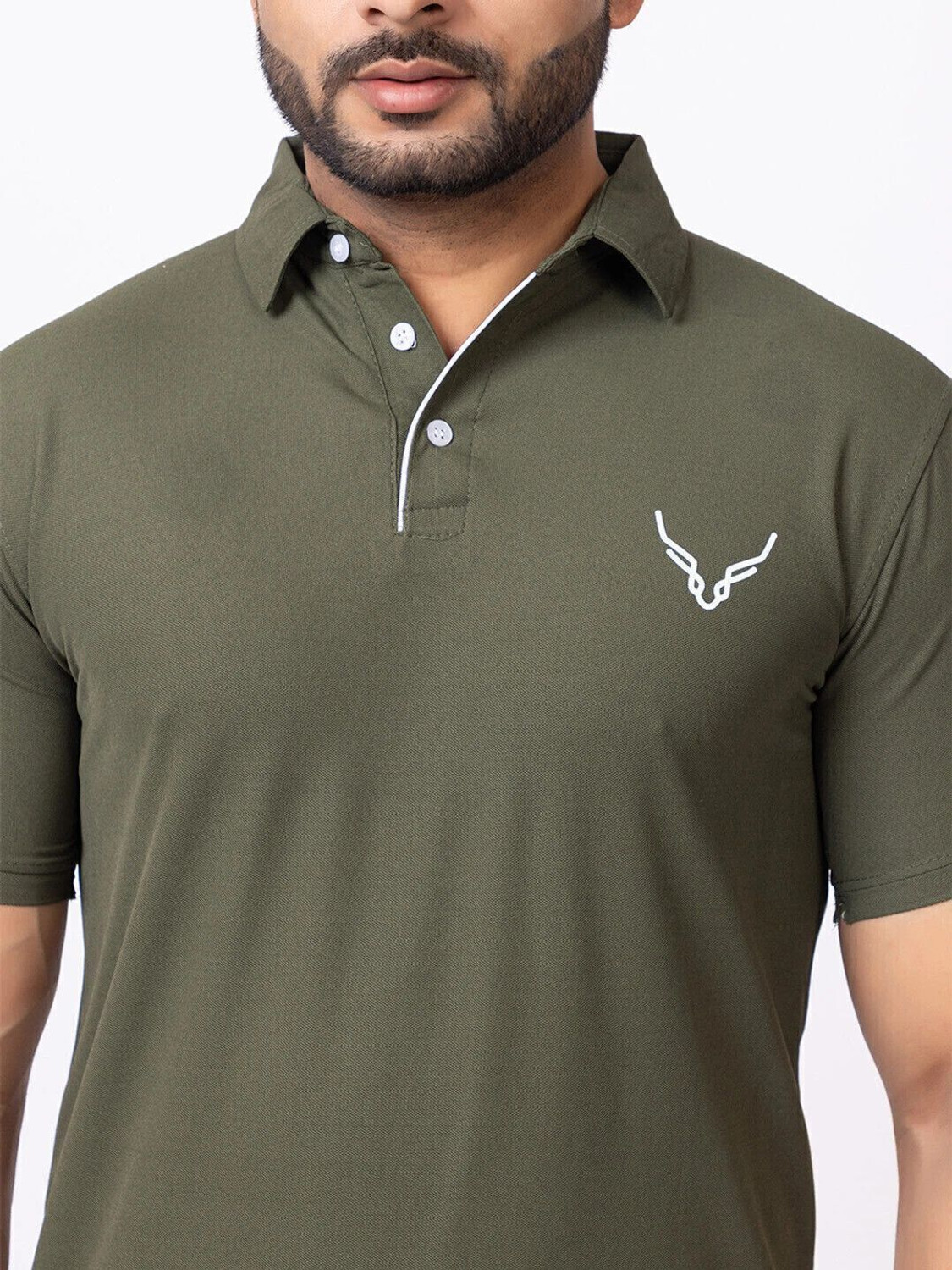 Image of BUFFARO Solid Men Polo Neck Multicolor T-Shirt
