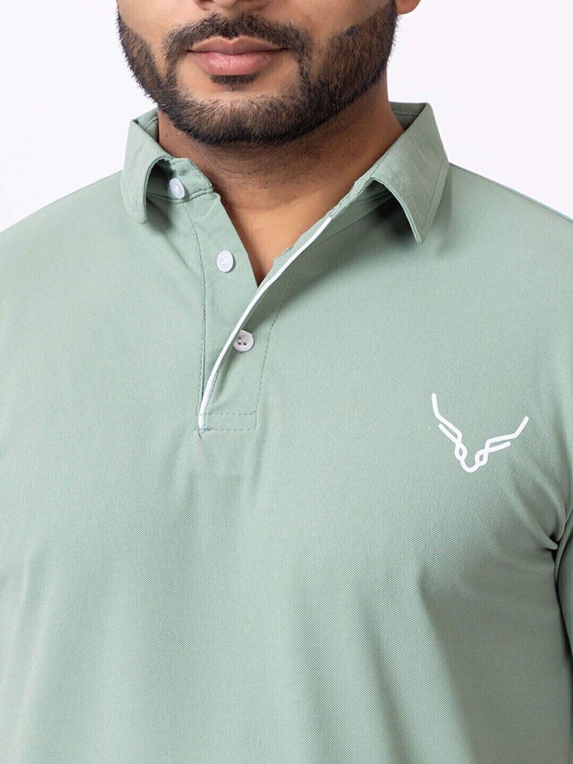 Image of BUFFARO Solid Men Polo Neck Brown, Green T-Shirt