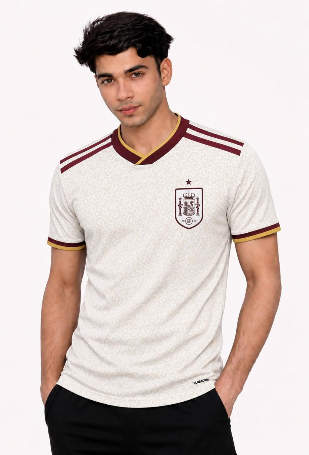 Image of CLIENTALE. Printed Men Round Neck White T-Shirt