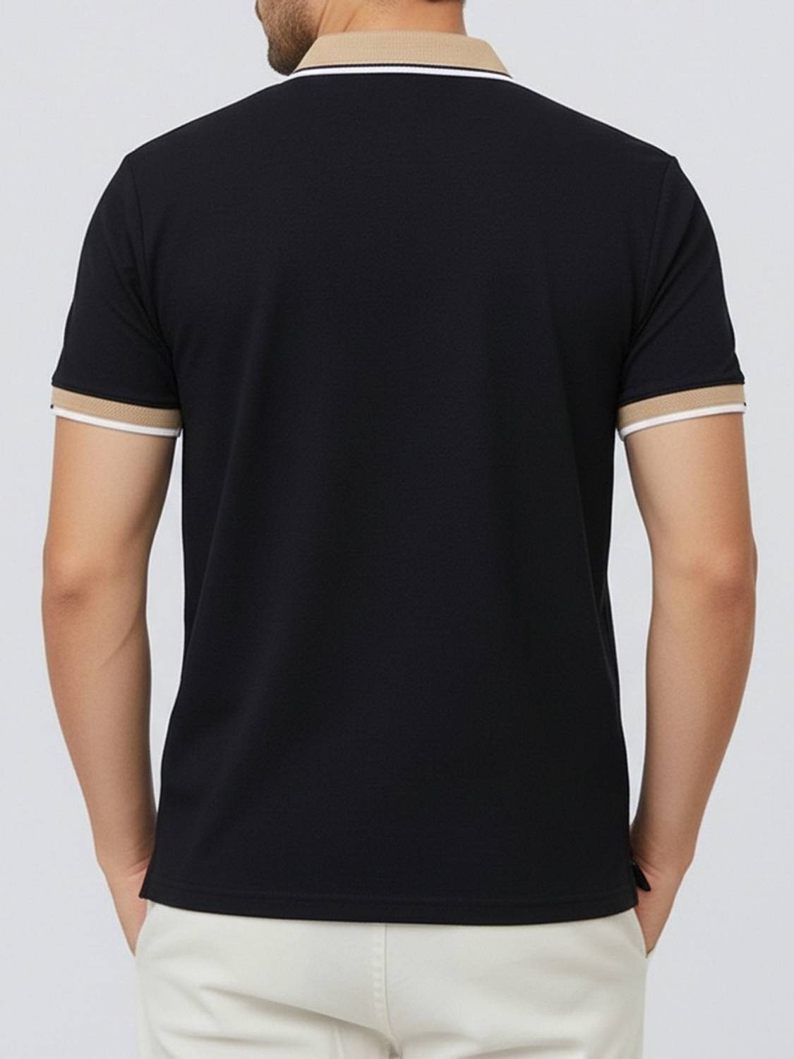 JUST ROAR Colorblock Men Polo Neck Multicolor T-Shirt - Image 4