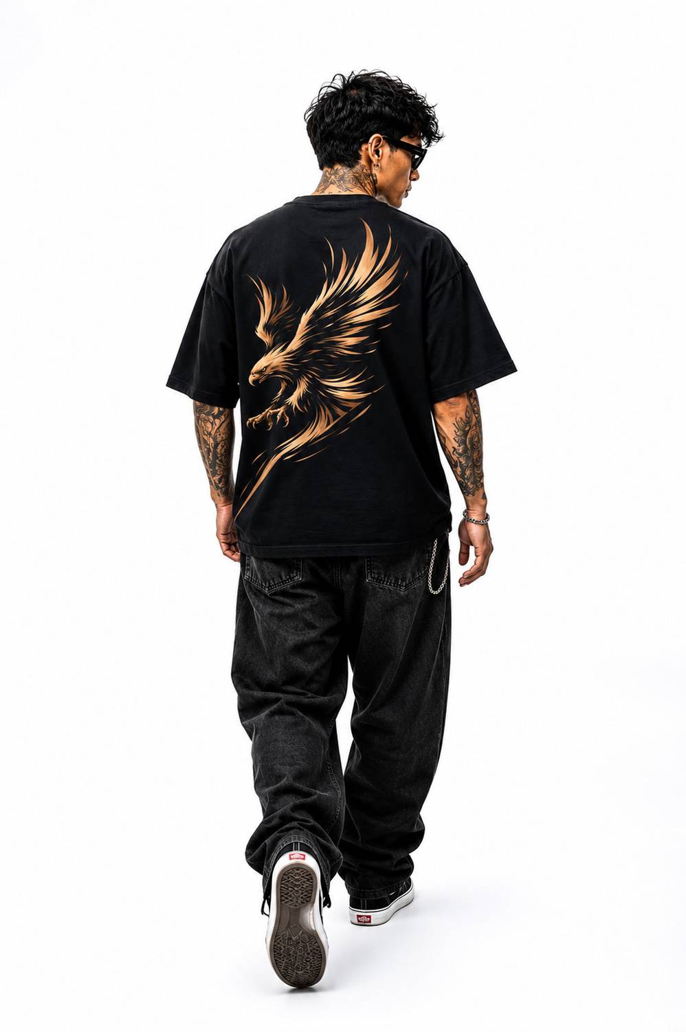 VIGON Graphic Print Men Black T-Shirt - Image 2