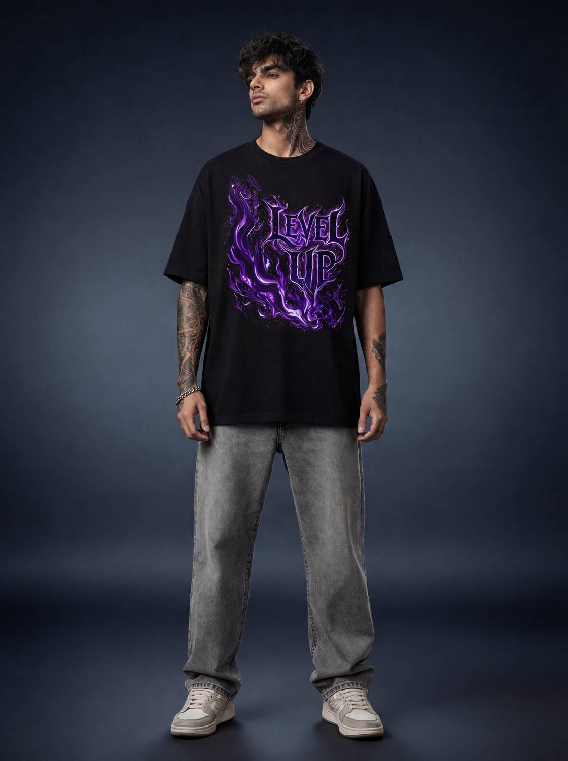 Woops Studio! Graphic Print Black, Purple T-Shirt - Image 1