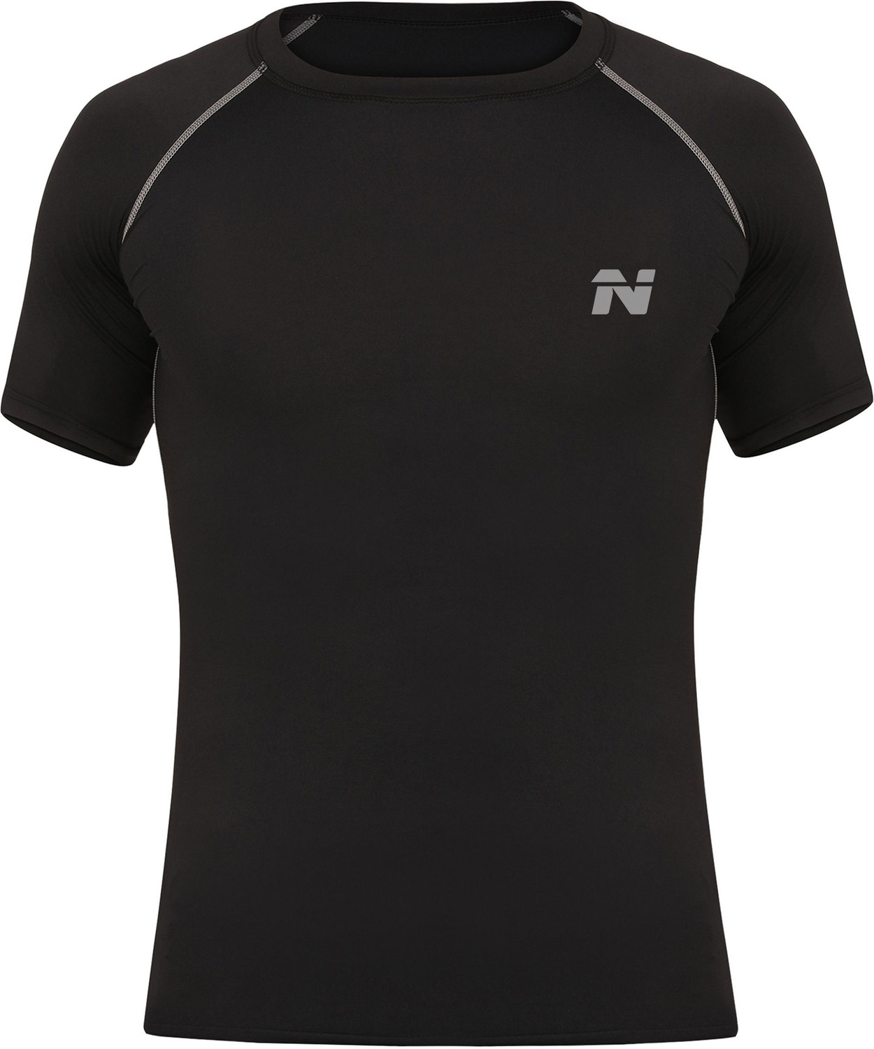 Image of NINQ Solid Men Round Neck Black T-Shirt