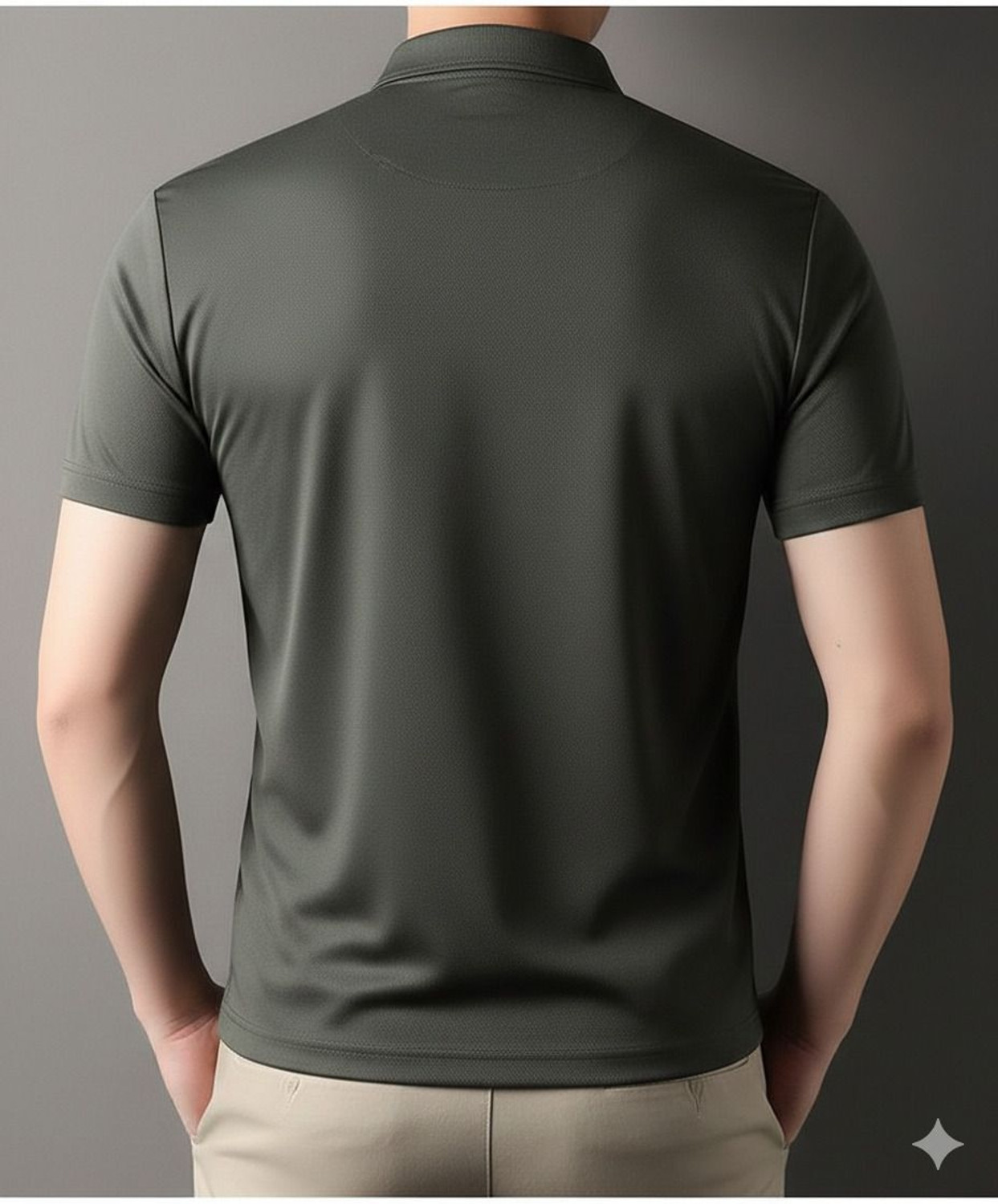 Image of Kaps Choice Solid Men Polo Neck Dark Green T-Shirt