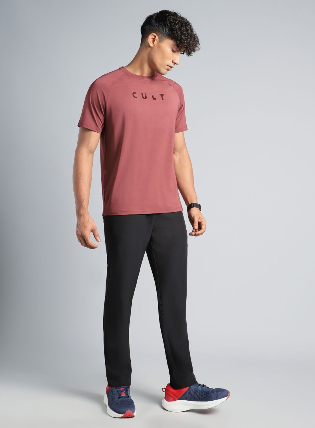 Image of Cult Printed Men Round Neck Maroon T-Shirt
