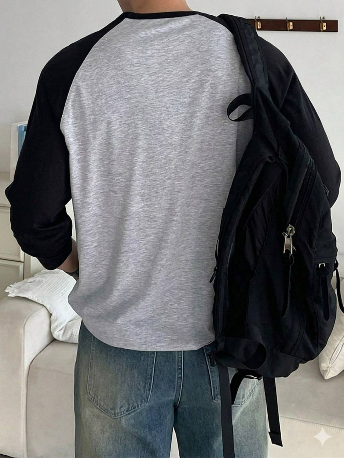The Modern Soul Colorblock Men Black T-Shirt - Image 3